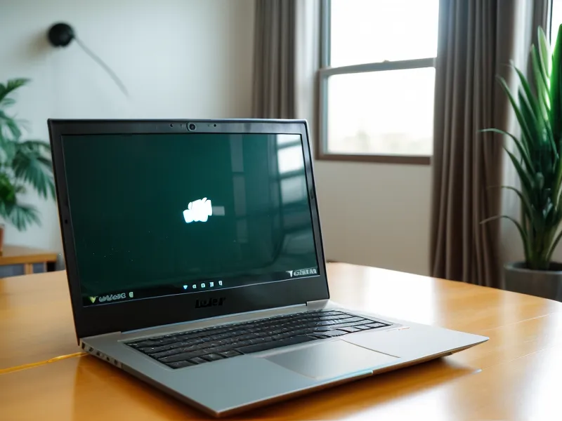Ein Laptop zeigt einen Video-Kurs in einer hellen, gemütlichen Umgebung.